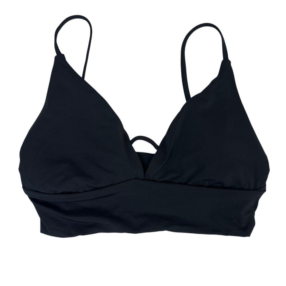NWT Billabong Sol Searcher V Neck Black Bikini Top Beach Swimwear Women’s Sz S/8 - Picture 3 of 5